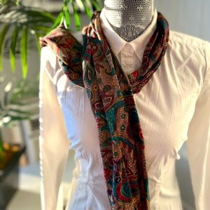 Vtg Long Scarf Hair Tie Headband Wrap